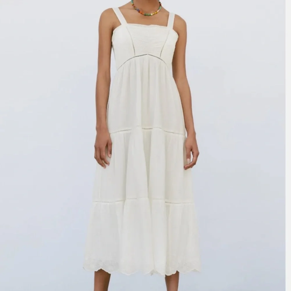 NWT ZARA cotten summer midi dress size XL - Picture 2 of 14